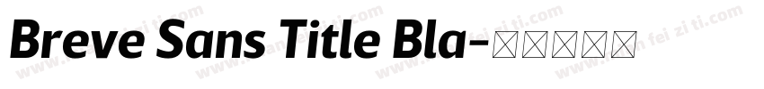 Breve Sans Title Bla字体转换